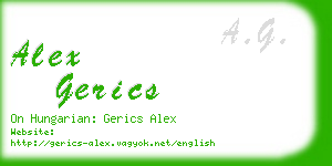 alex gerics business card
